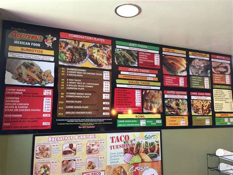 Menu at Aceituno’s Mexican Food Orting restaurant, Orting