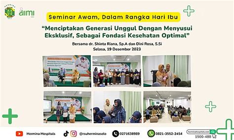 Hermina Hospitals RSU Hermina Solo Mengadakan Seminar Awam Dalam