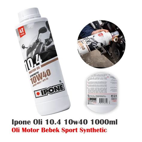 Jual Oli Ipone 10 4 10w40 4T Stroke Synthetic Motor Oil 1L Di Lapak