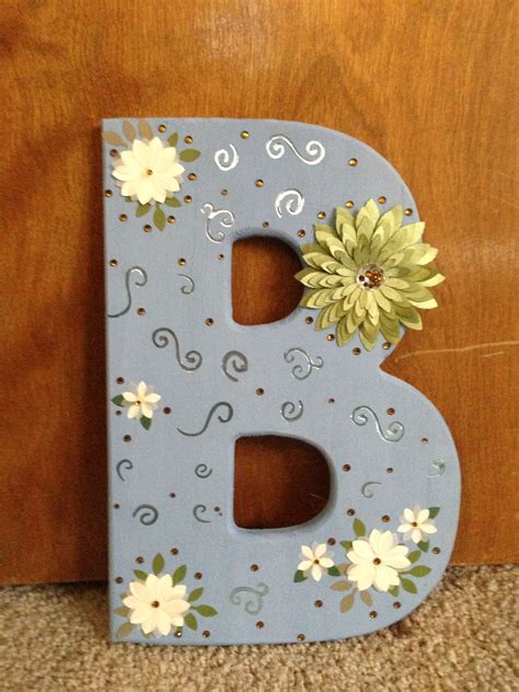 Decorated Wooden Letter Letter A Crafts Wooden Letters Decorated Crafts