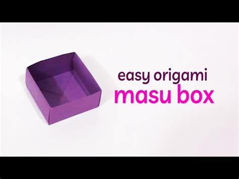 Easy Origami Masu Box Tutorial Easiest Method Origami With Ng Youtube