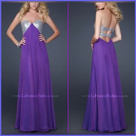 La Femme Dresses La Femme Strapless Purple Sequin Prom Dress Sz 2 Poshmark