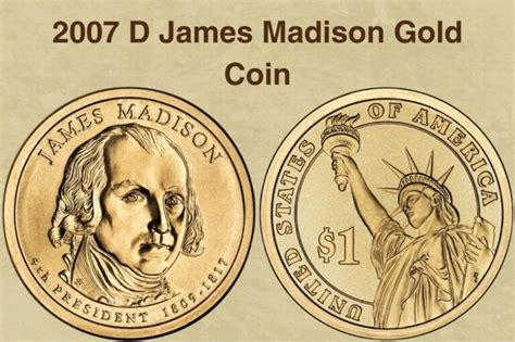 James Madison 1809 to 1817 Gold Coin Value: How Much is it Worth? - CoinValueChecker.com