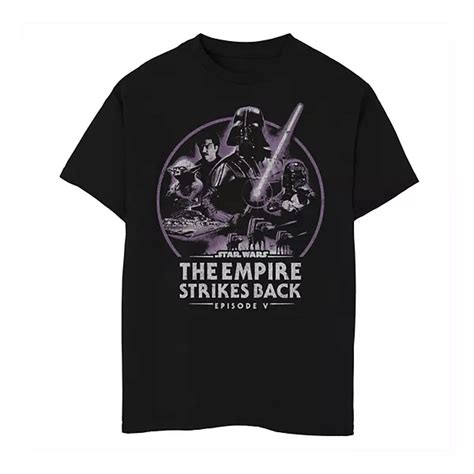 Boys 8 20 Star Wars The Empire Strikes Back Group Shot Dark Circle Graphic Tee