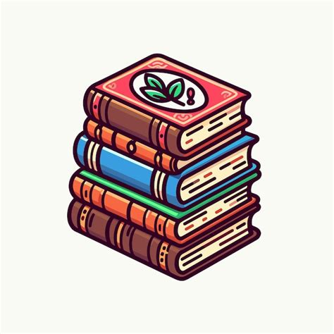 Premium Vector Stack Of Colorful Books Vector Illustration Generated Ai