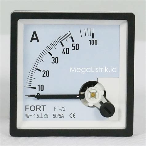 FORT AMPERE METER PANEL VIA CT 50A 50 5A 72 X 72 72X72 FT 72A