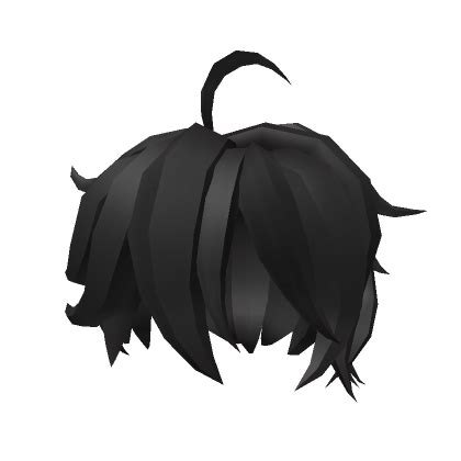 Black Short Messy Anime Hair Roblox Item Rolimon S