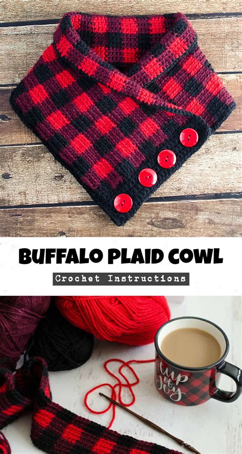 Crochet Buffalo Plaid Cowl Pretty Ideas