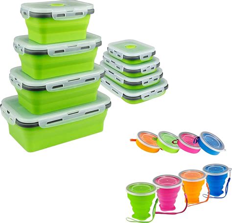 Guyuyii Collapsible Food Storage Containers With Lids And Collapsible Cup Home