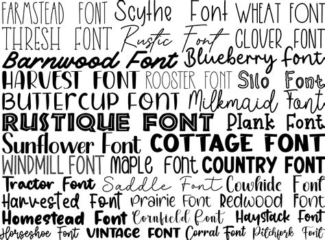 FARMHOUSE FONT SVG Bundle Font Svg Country Fontsfonts for - Etsy Australia