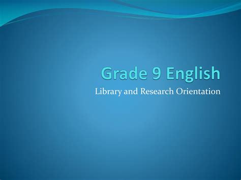 Ppt Grade 9 English Powerpoint Presentation Free Download Id2573177