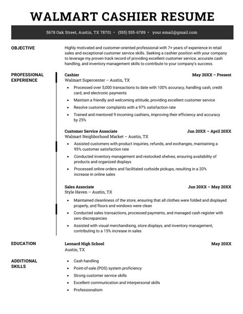 Cashier Resume Examples Best Keywords For 2024 New Data