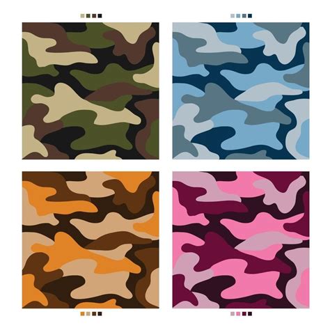 Download Set To Camouflage Pattern Background For T Shirt Printing