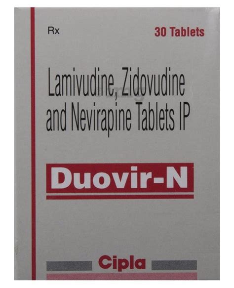 Duovir N Lamivudine Zidovudine And Nevirapine Tablets IP Cipla Ltd