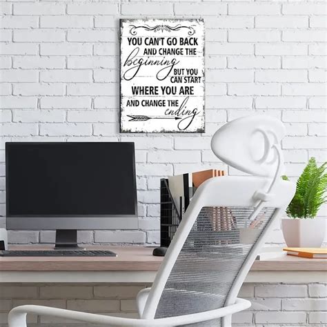 Black White Inspirational Wall Art Office Decor Rustic - Temu