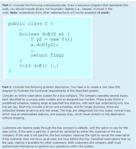 Solved Part 1 Consider The Following Code Pseudocode Draw Chegg