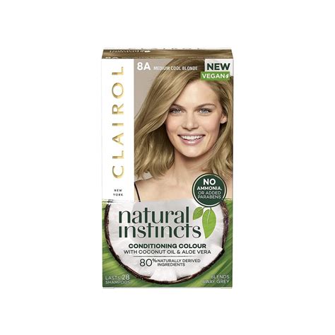 Clairol Natural Instincts Semi-Permanent Vegan Hair Dye - 8A Medium ...