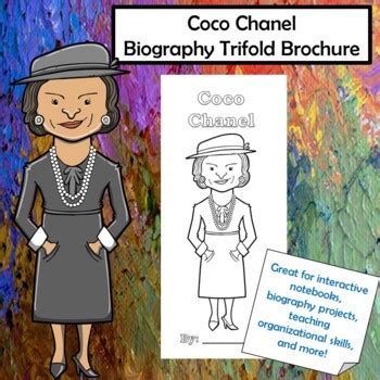 Coco Chanel Biography Trifold Graphic Organizer Tpt