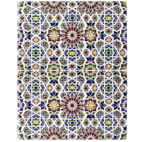 Buy Marwa Moroccan Ceramic Tiles 1 Sqm Zellige Mosaic Pattern Wall