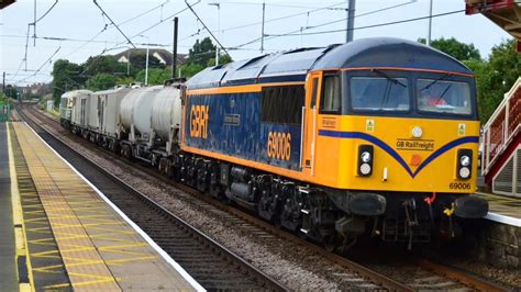 Gbrf Class 69 S 69006 Pathfinder Railtours And 69005 Eastleigh Passing At Chester Le Street