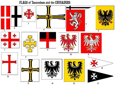 Medieval Flags 5 Flags Your Choice 54mm Size New Figures Not