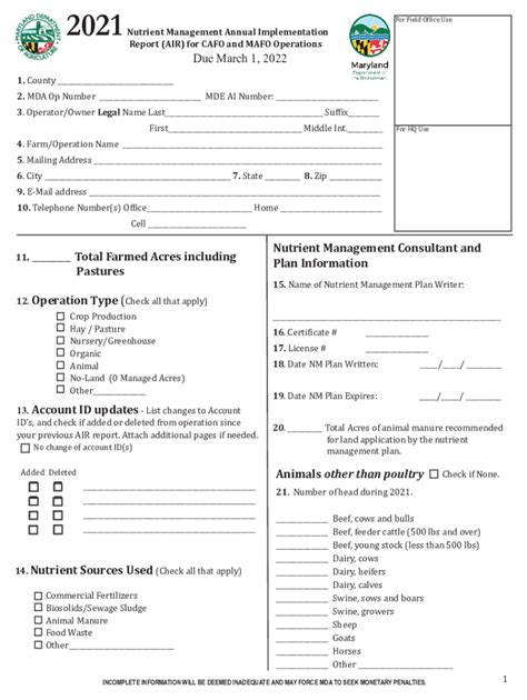 Fillable Online Mda Maryland Annual Implementation Reporting Forms Fax