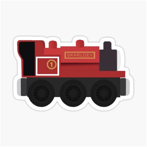 "Skarloey - Wooden Train Toy " Sticker for Sale by TheManFromSkaro ...