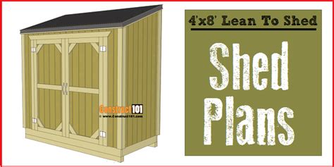 Lean To Shed Plans 4x8 Step By Step Plans Construct101