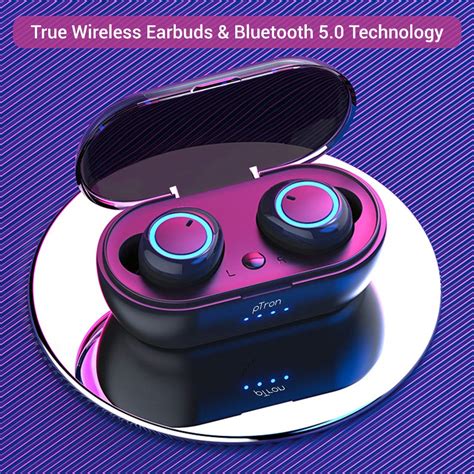 Ptron Bassbuds In Ear True Wireless Bluetooth Headphones Tws With Mi Ptron India