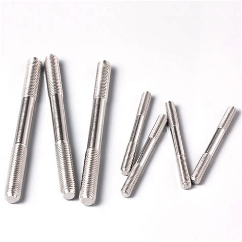 50PCS M5 Stainless Steel Double End Threaded Screw Headless Double