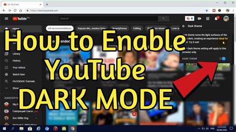 How To Enable YouTube Dark Mode On PC Easy Step YouTube