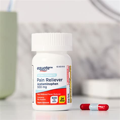 Equate Extra Strength Acetaminophen Pain Reliever Gelcaps 500 Mg 24