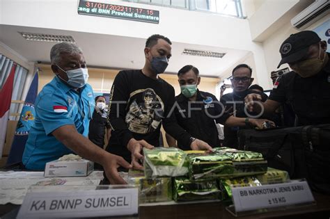 BNN PROVINSI SUMATERA SELATAN GAGALKAN PENYELUNDUPAN SABU ANTARA Foto