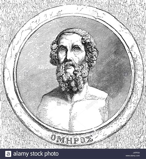 Homer Greek Legendary Author Ancient Greece Stock Photo Alamy