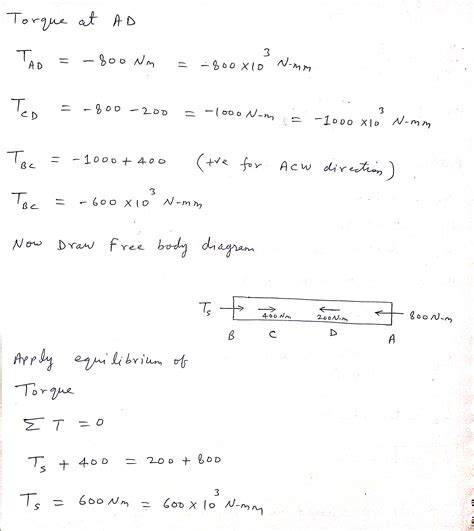 [Solved] 1. Draw a torque diagram for this shaft 2. Determine the ...