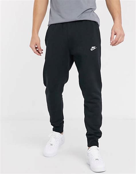 Nike Club Cuffed Joggers In Black Asos