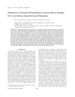 Fillable Online Cfpub Epa Responses Of Estuarine Phytoplankton