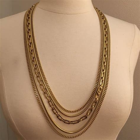 Monet Jewelry Vintage Monet Multistrand Goldtone Necklace Poshmark