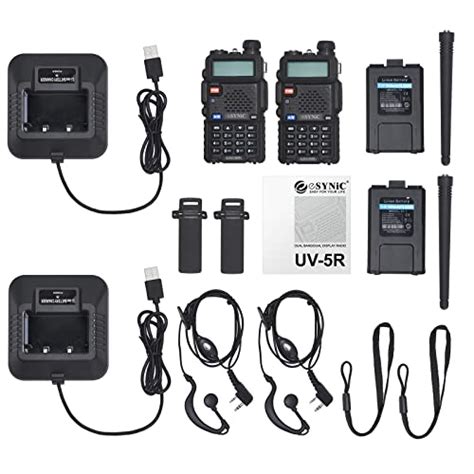 Esynic Walkie Talkie X Uv R Dual Band Vhf Uhf Led Fm M Moire