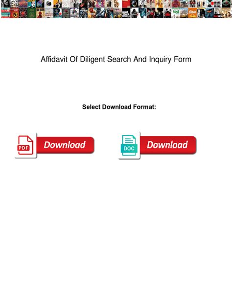 Fillable Online Affidavit Of Diligent Search And Inquiry Form