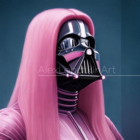 Pink Darth Vader Unique Digital Art Rare Ai Generated Image Etsy