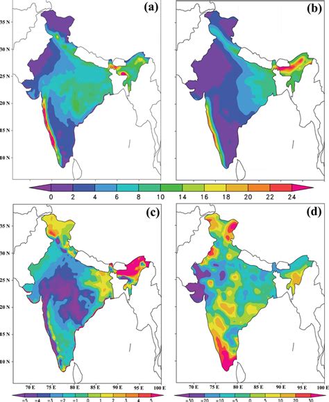 Mean Summer Monsoon Rainfall June Through September Mm Day Over