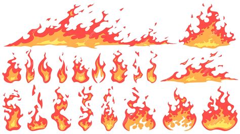 Premium Vector Cartoon Fire Flames