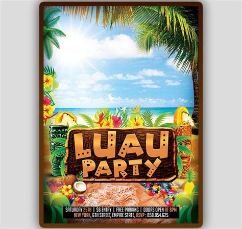 Invitación A La Fiesta De Luau Invitación Al Tiki Bar Etsy España