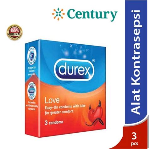 Jual Kondom Durex Love Easy On Condoms With Lube 3s Alat Kontrasepsi