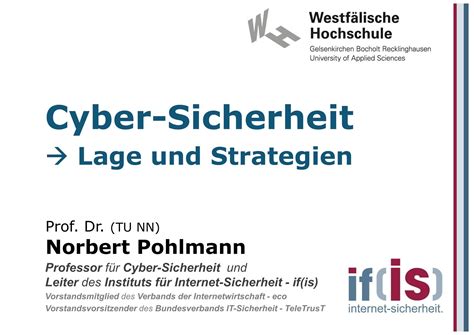 Cyber Sicherheit Lage Und Strategien Prof Pohlmann