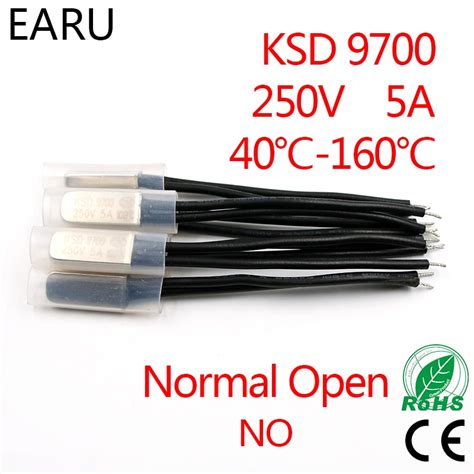 Pcs Ksd V A Bimetal Disc Temperature Switch N O Normal Open No