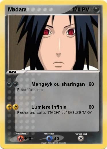 Pokémon Madara 1 1 1 Mangeykiou sharingan Ma carte Pokémon