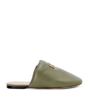 Womens Loewe Green Padded Anagram Mules Harrods Uk