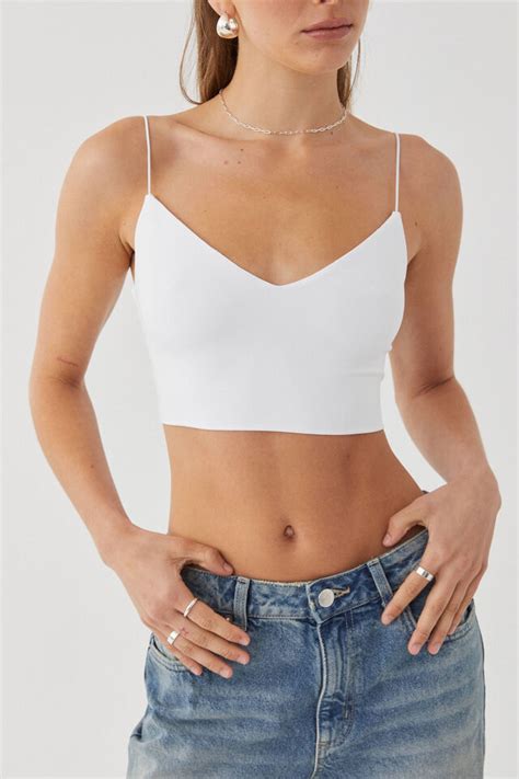 Luxe Cropped V Neck Cami